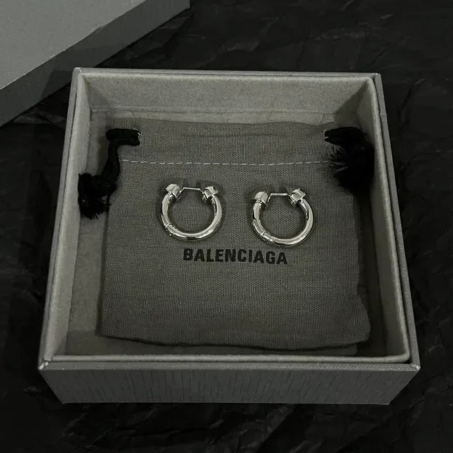 Polished Silver-Tone Hinged Hoop Earring 4