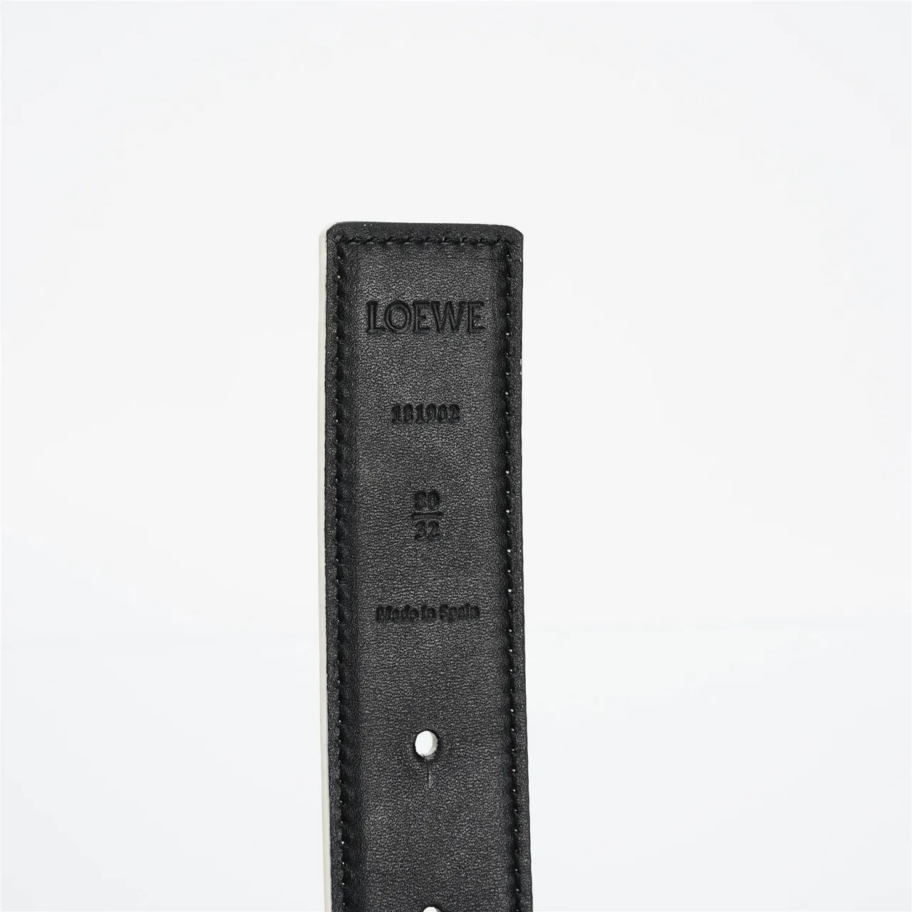 Red Black Smooth Stitching Leather Belt 2