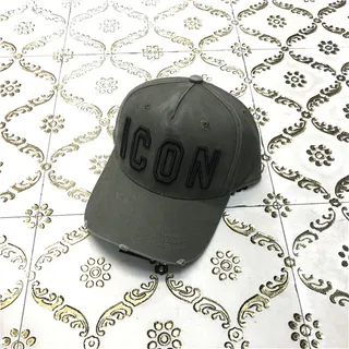 Red Embroidered 'ICON' Front Logo Baseball Cap 2
