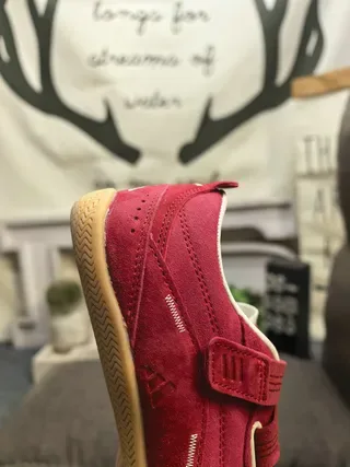 Red Laceless Dual Strap Velcro Sneaker 3