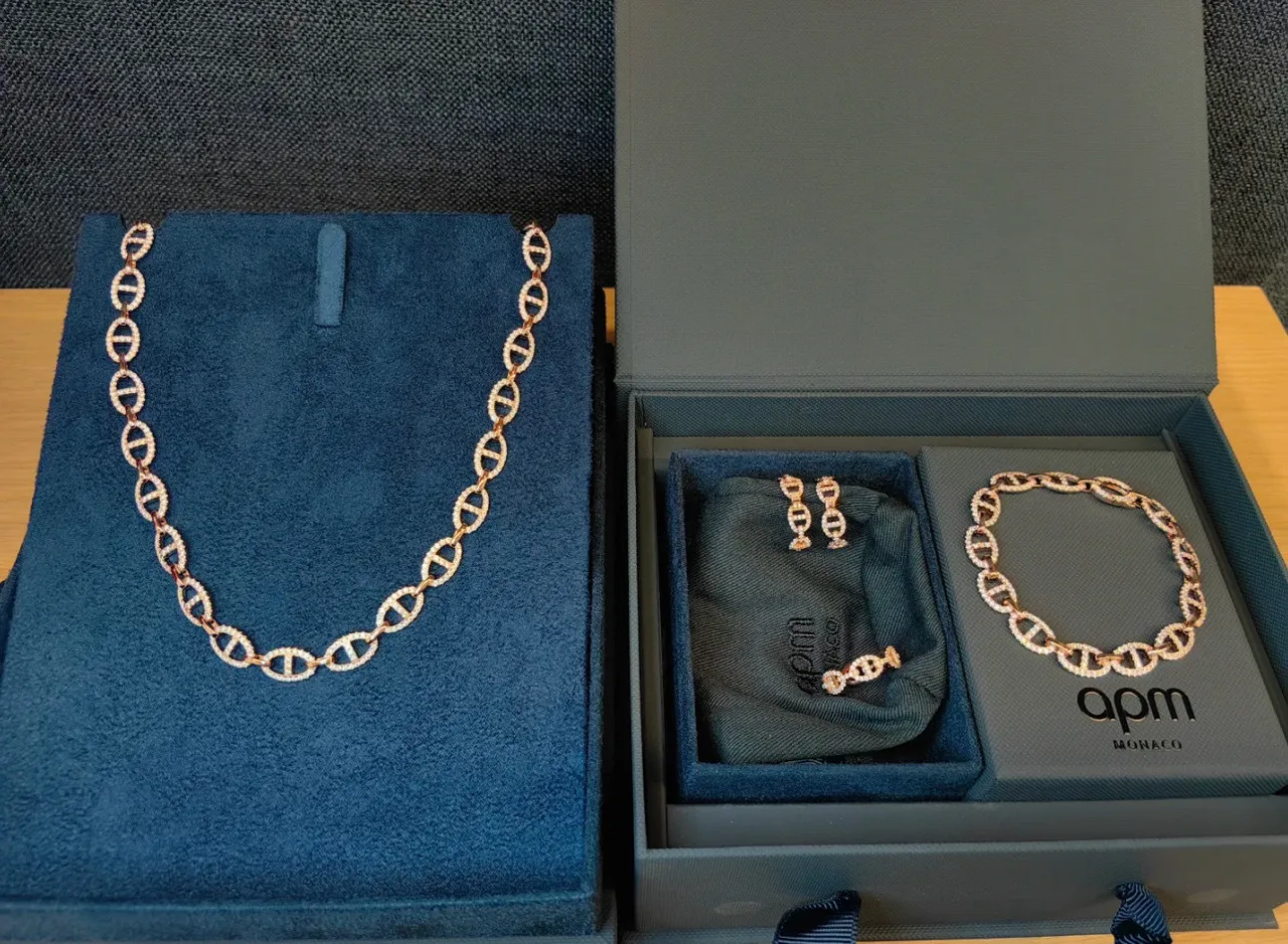 Rose-Gold-Tone Gem-Set Dangling Earrings 6