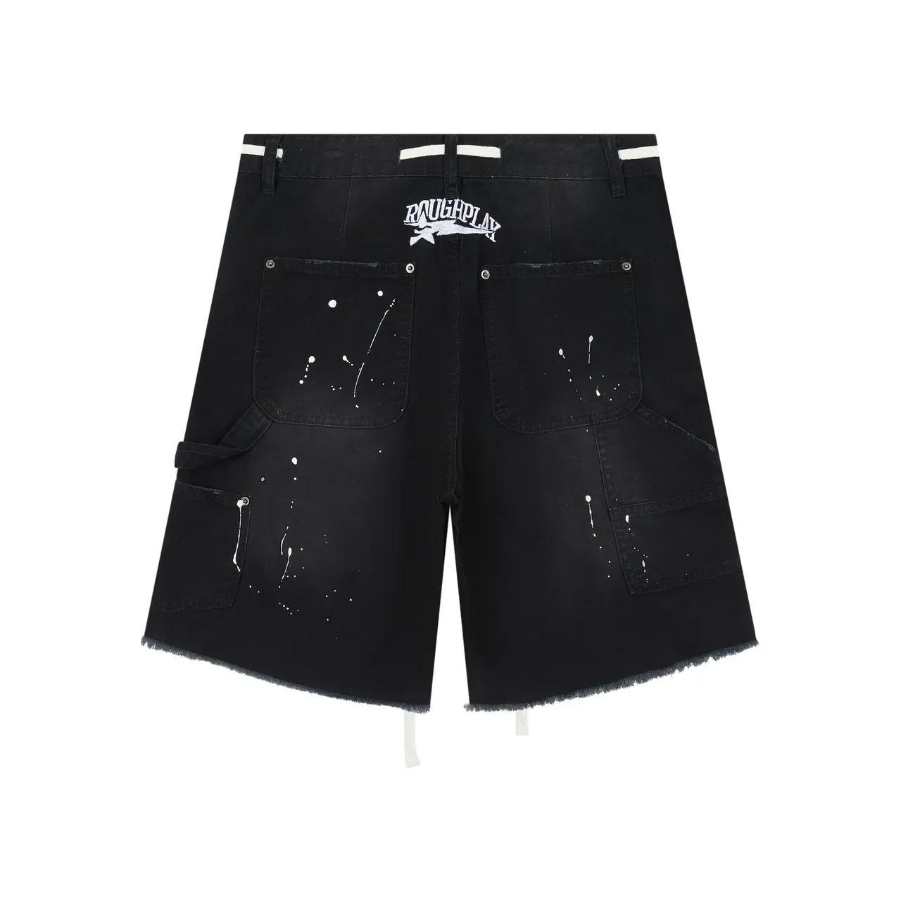 Roughalay Arch Logo Distressed Cargo Shorts 9