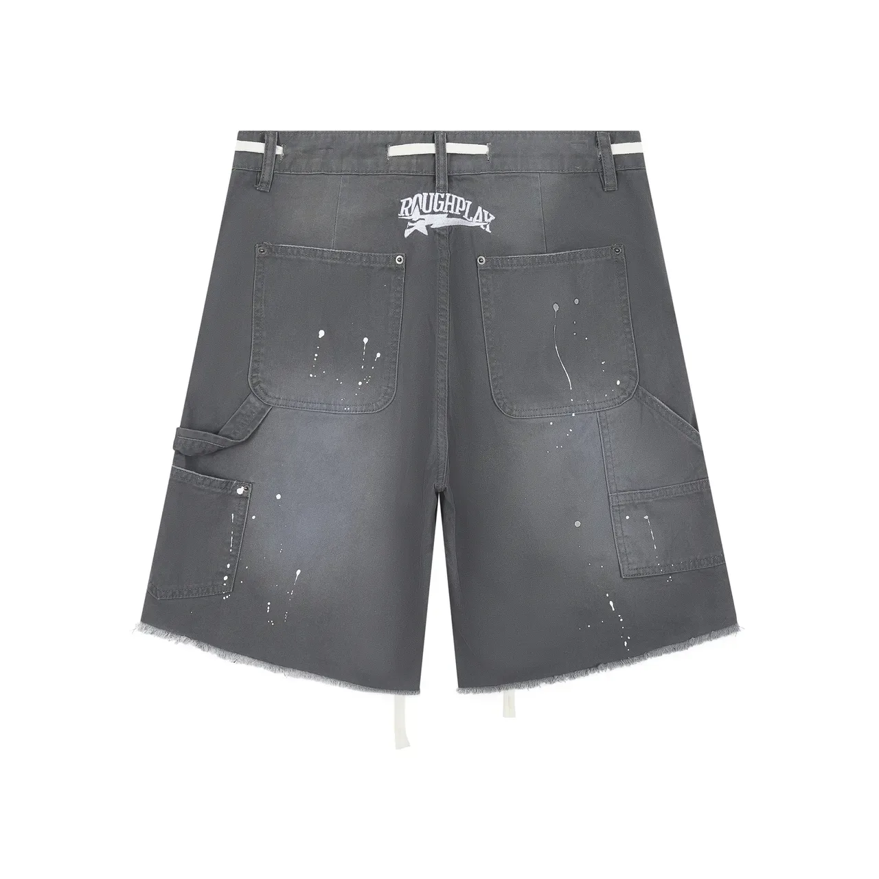 Roughalay Arch Logo Distressed Cargo Shorts 11