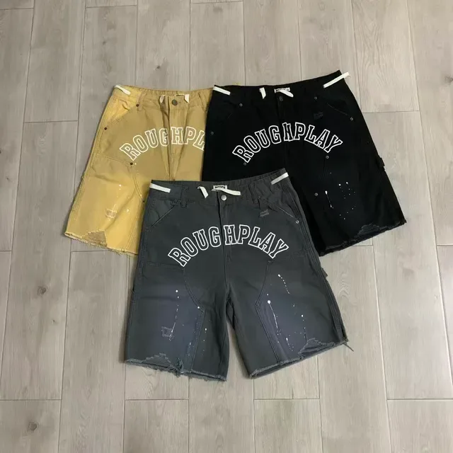 Roughalay Arch Logo Distressed Cargo Shorts 13
