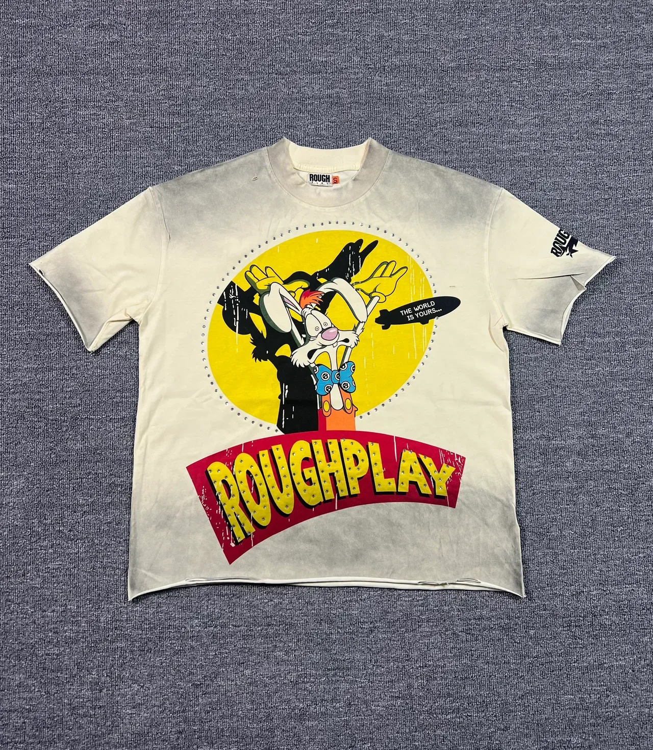 Roughplay Acid-Wash Graphic Print T-Shirt 6