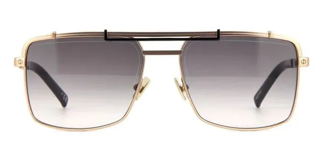 Silver and Black Aviator-Style Double Bridge Sunglasses 4