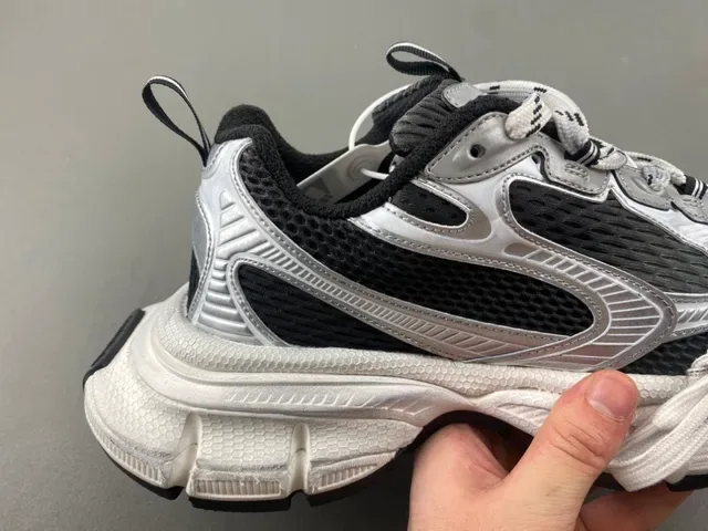 Silver and Black Chunky Lifestyle Sneaker 3