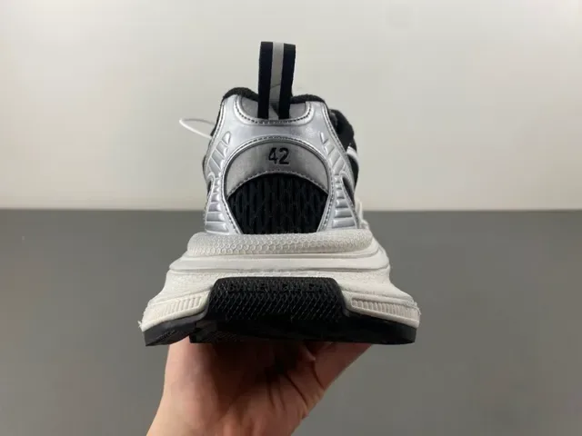 Silver and Black Chunky Lifestyle Sneaker 4