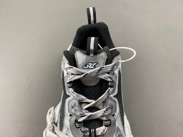 Silver and Black Chunky Lifestyle Sneaker 6