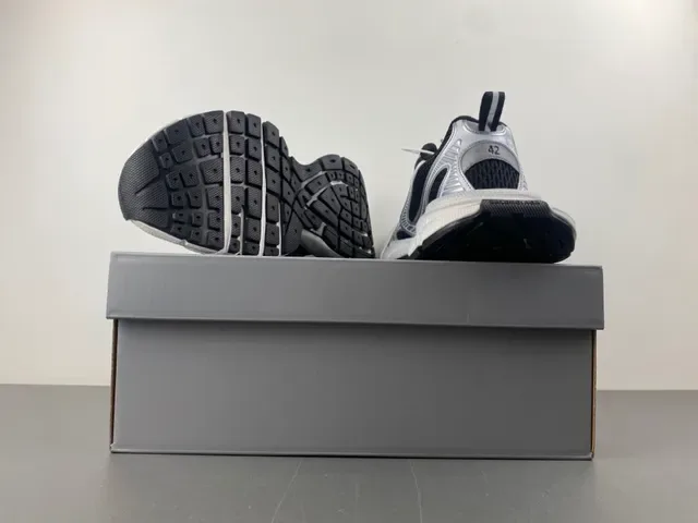 Silver and Black Chunky Lifestyle Sneaker 16