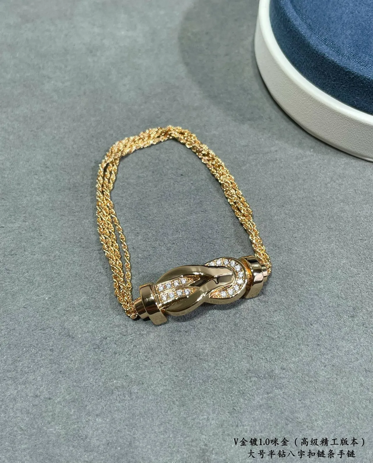 Silver and Gold Crystal Knot Clasp Mesh Chain Bracelets 3
