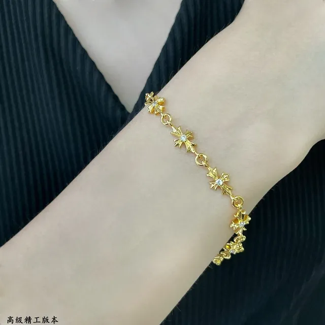 Silver and Gold Star Motif Chain Bracelets 9