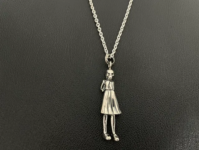 Silver Black Metal Curb Chain Necklace 2