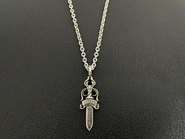 Silver Black Metal Curb Chain Necklace 5