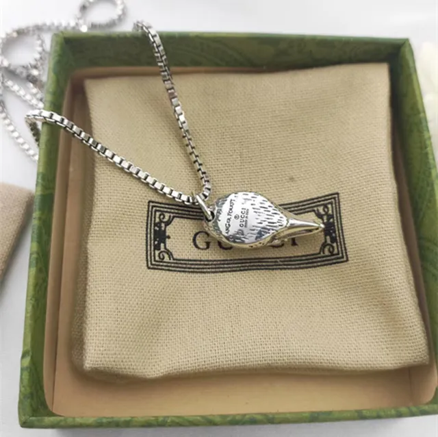 Silver Eagle Head Pendant Box Chain Necklace 5