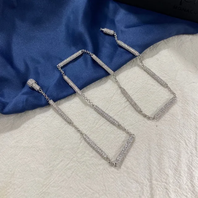Silver Pavé-Set Segmented Link Necklace 5