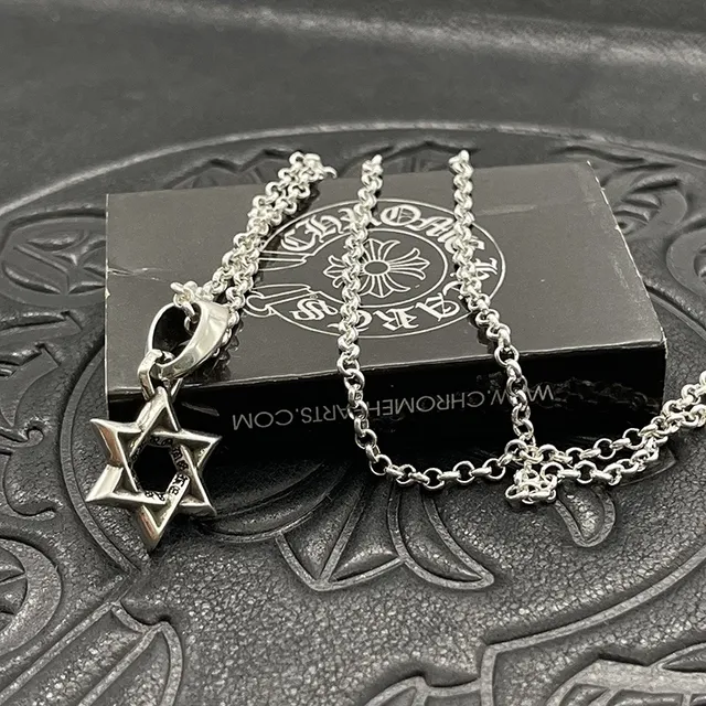 Silver Star of David Pendant Necklace 2