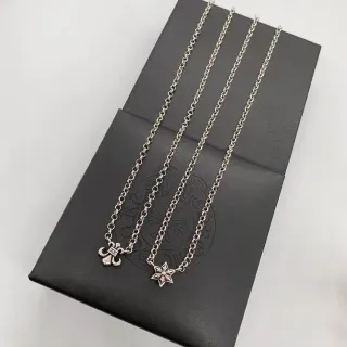 Silver-Tone Fleur-de-Lis and Star Pendant Necklaces