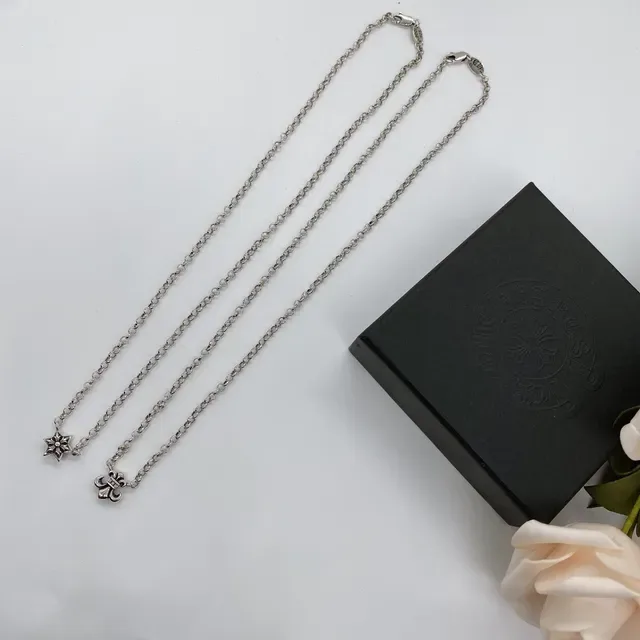 Silver-Tone Fleur-de-Lis and Star Pendant Necklaces 5