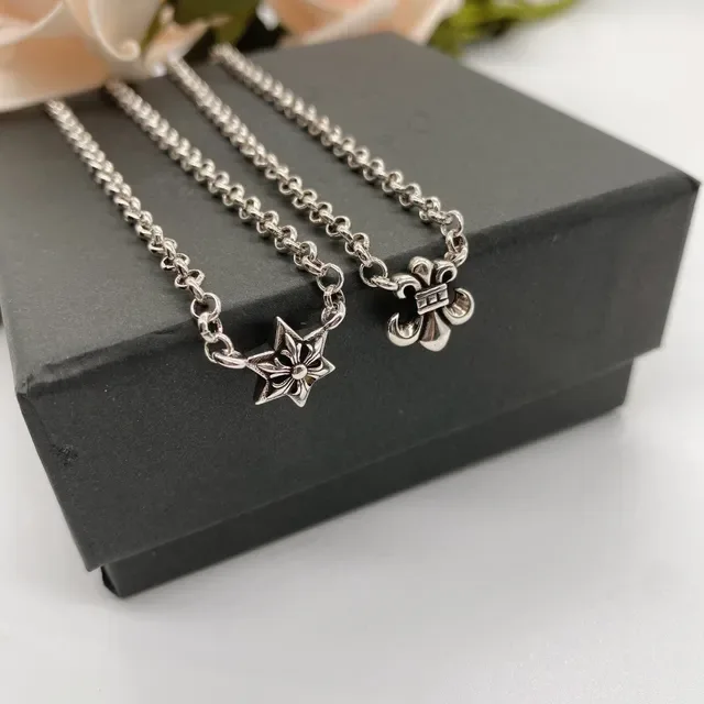 Silver-Tone Fleur-de-Lis and Star Pendant Necklaces 6