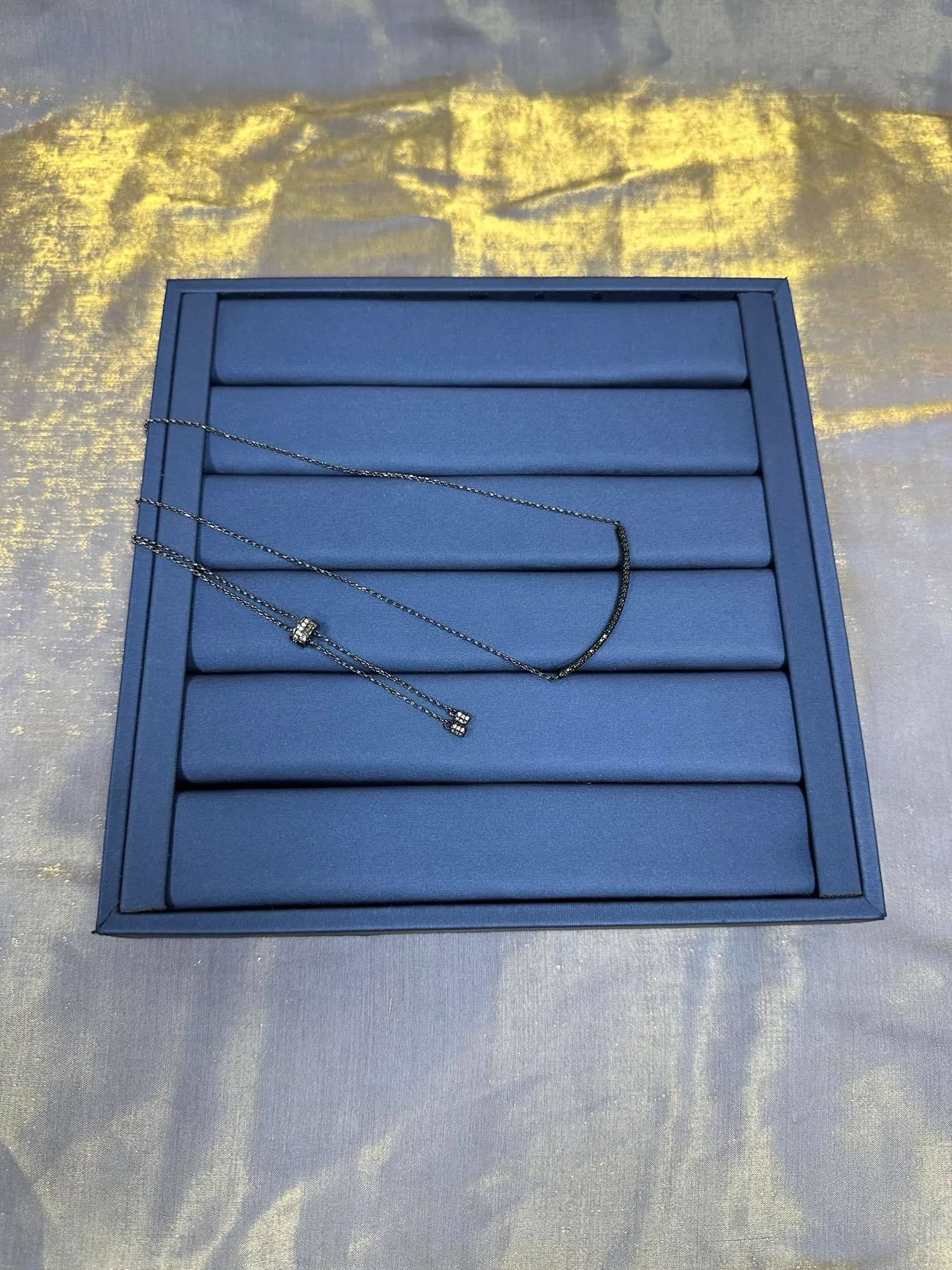 Silver-Tone Pavé Bar Pendant Necklace 7