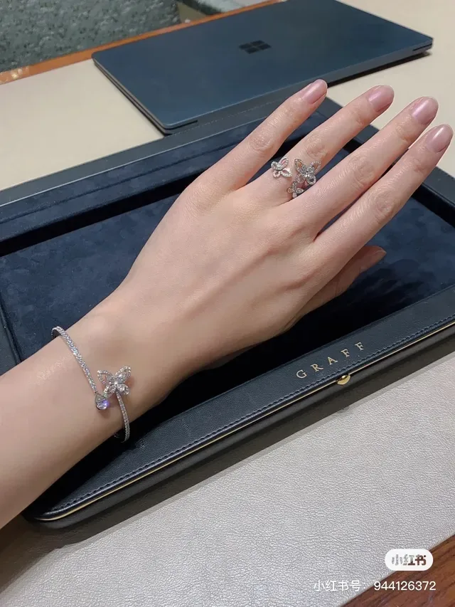Silver-Tone Pave Butterfly Cluster Ring 4
