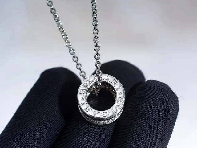 Silver-Tone Pavé Cylinder Pendant Necklace 4