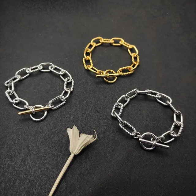 Silver-Tone Rope-Link Toggle Clasp Bracelet 3