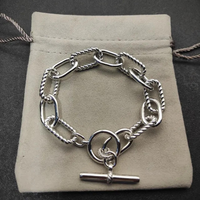 Silver-Tone Rope-Link Toggle Clasp Bracelet 7