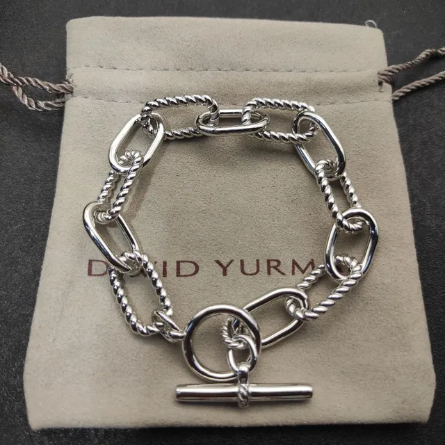 Silver-Tone Rope-Link Toggle Clasp Bracelet 8