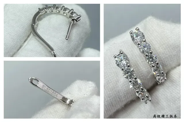 Silver-Toned Channel-Set Multi-Stone Hinged Hoop Earrings 2