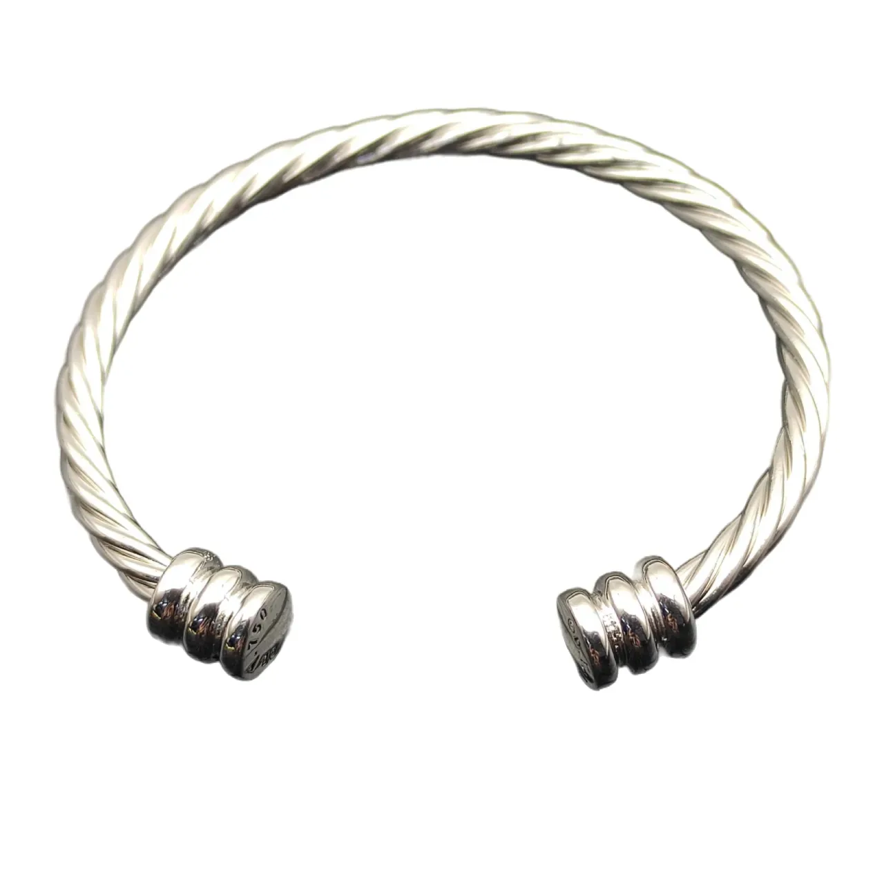 Silver Twisted Rope Cuff Bracelet 5
