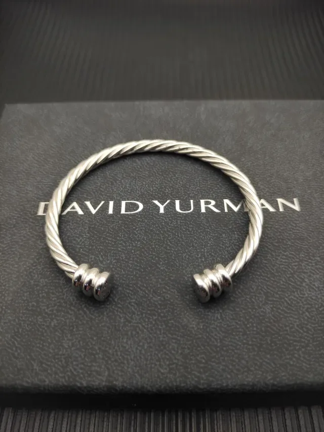 Silver Twisted Rope Cuff Bracelet 7