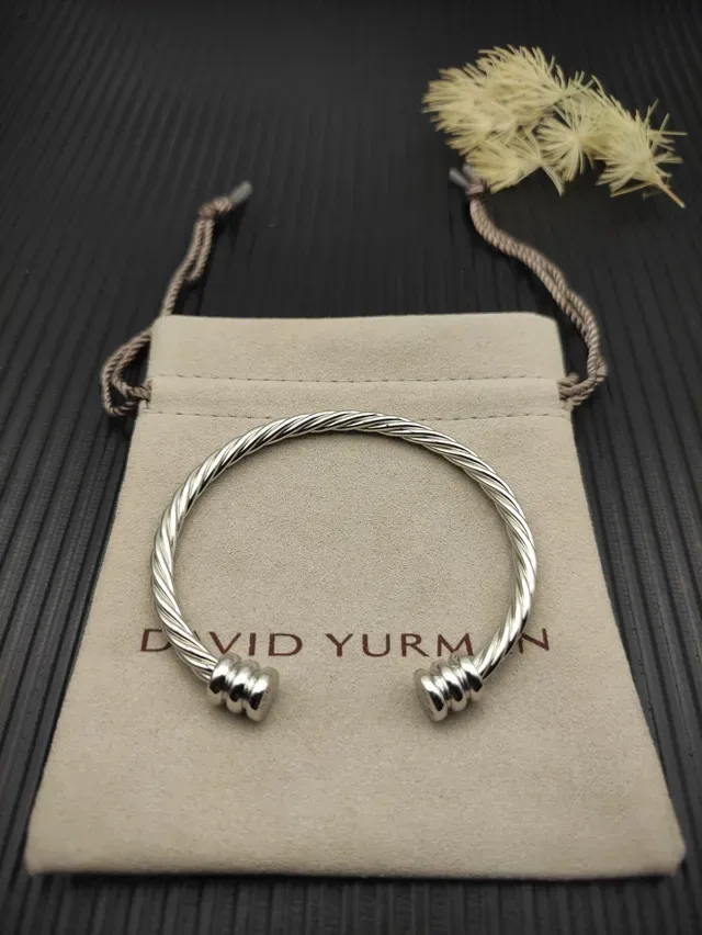 Silver Twisted Rope Cuff Bracelet 9