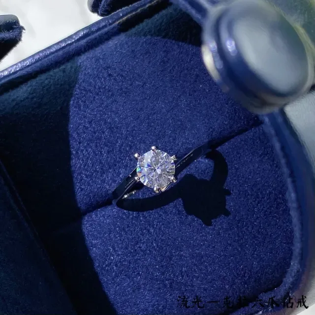 Six-Prong Solitaire Round Brilliant-Cut Stone Ring 5