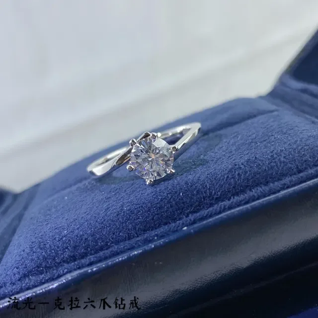 Six-Prong Solitaire Round Brilliant-Cut Stone Ring 8