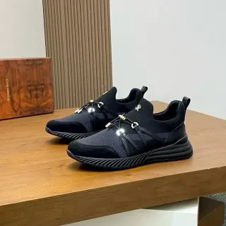 Stefano Ricci Negro y Dorado Slip-On Knit Sneaker con suela ribeteada escultórica lifestyle sneakers