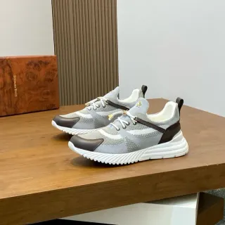 Stefano Ricci Zapatillas Lifestyle de Cuero Gris y Marrón con Malla