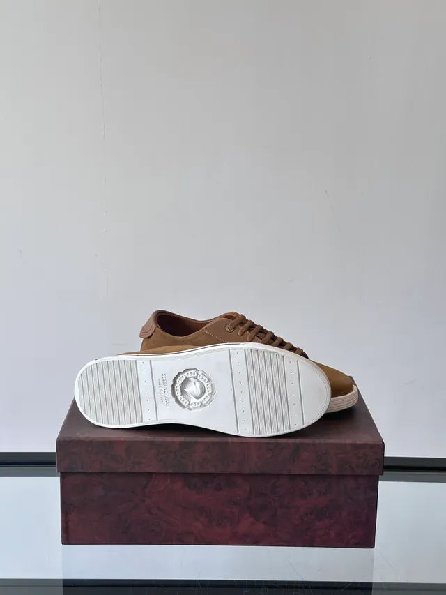 Stefano Ricci Tan Suede Lifestyle Sneakers 2