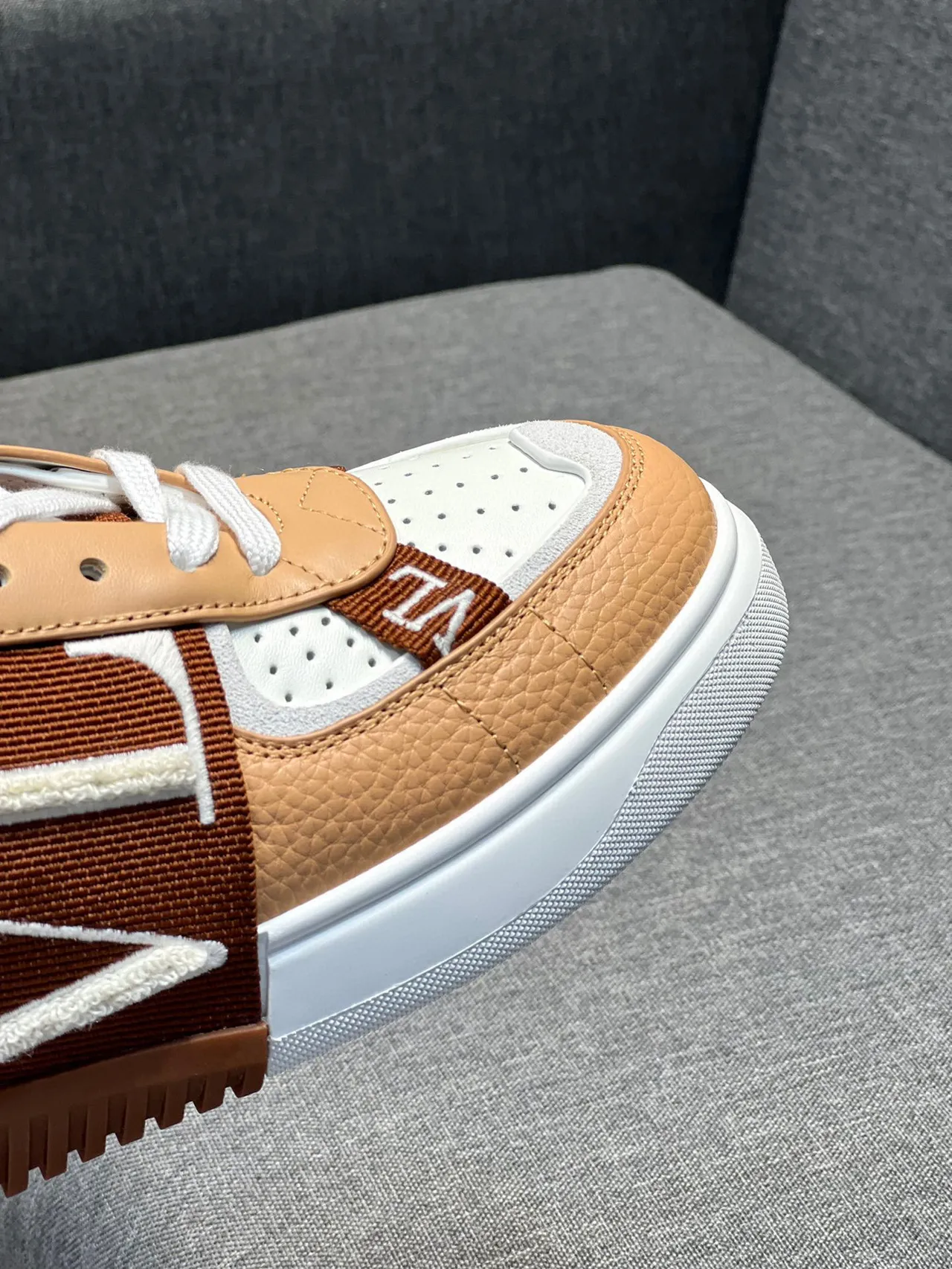 Tan and Brown Strap Detail Lifestyle Sneaker 3