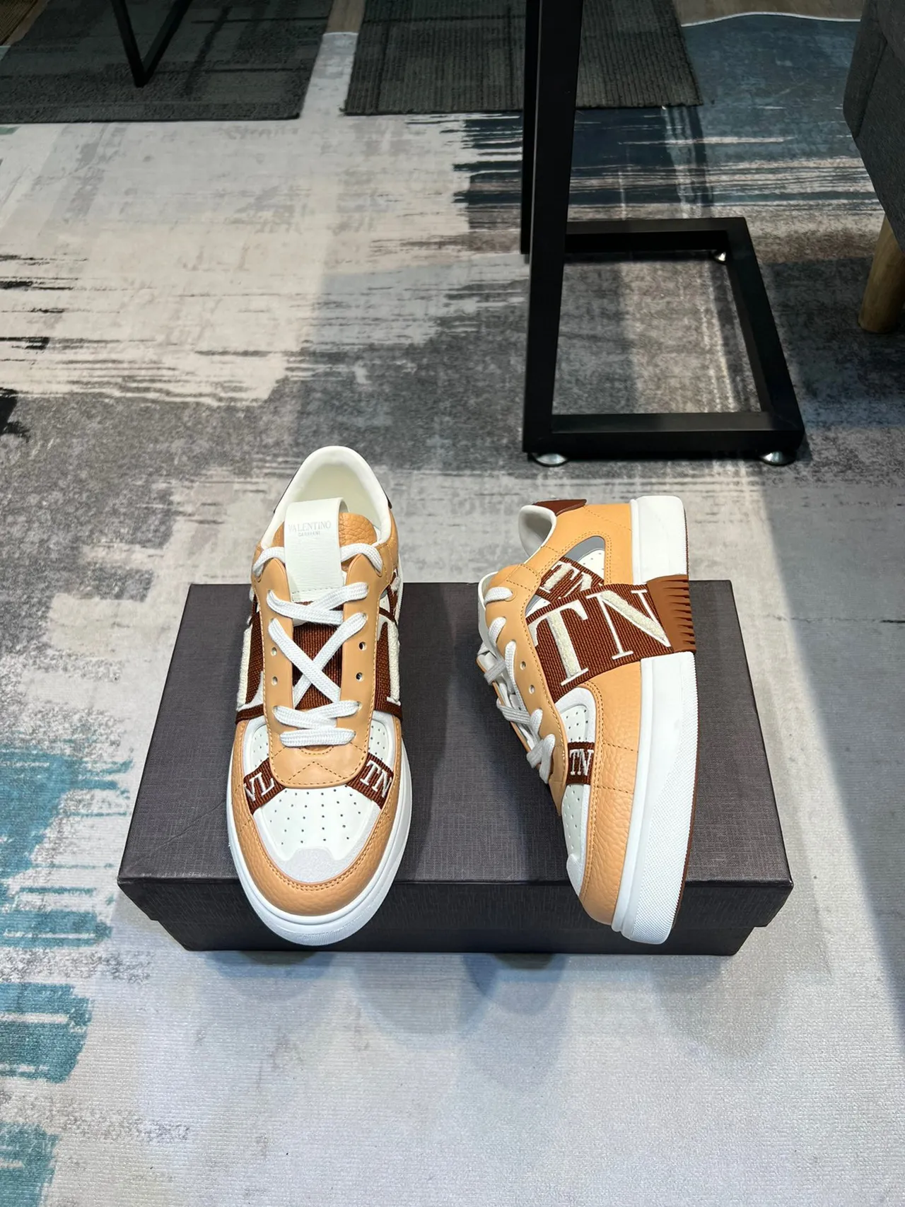 Tan and Brown Strap Detail Lifestyle Sneaker 4