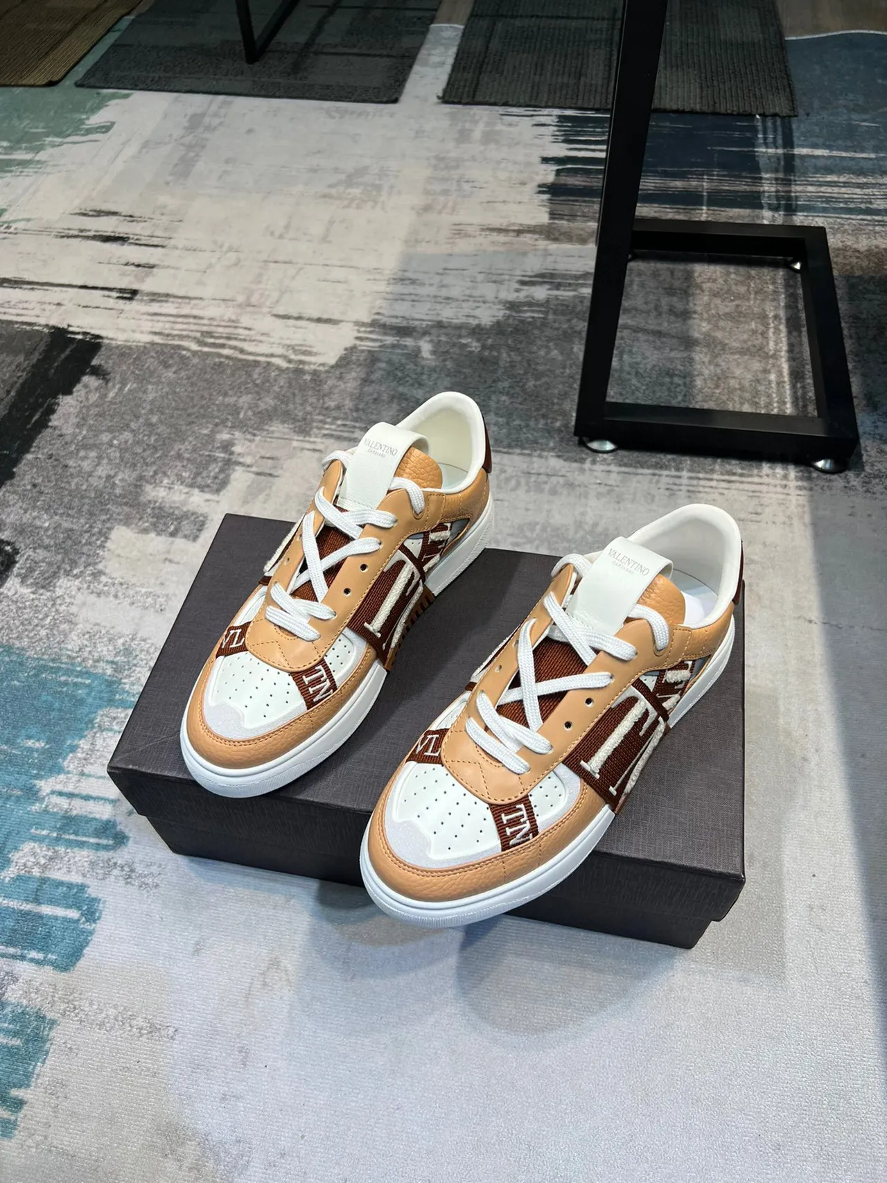 Tan and Brown Strap Detail Lifestyle Sneaker 5