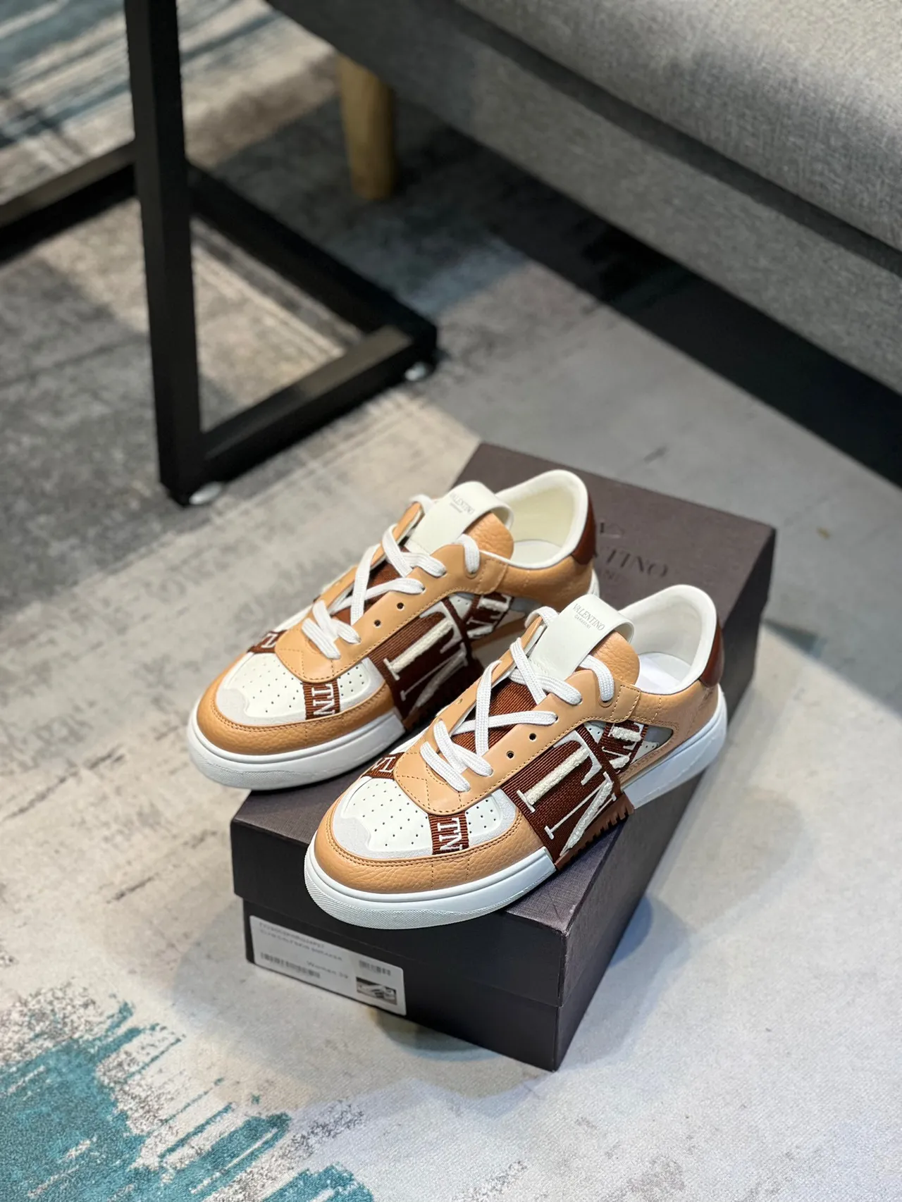 Tan and Brown Strap Detail Lifestyle Sneaker 7