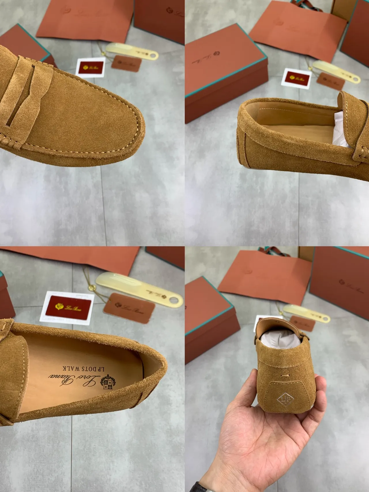 Tan Suede Penny Strap Loafers 2
