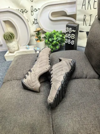 Taupe Suede-Textured Lace-Up Lifestyle Sneakers 6