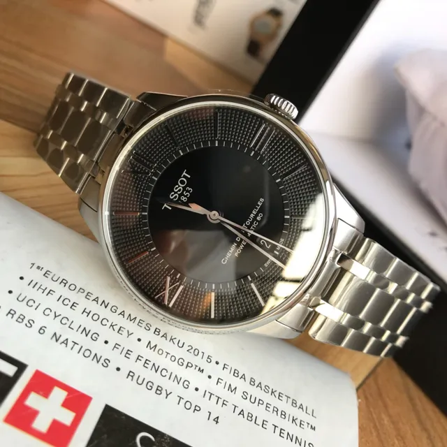 Tissot Chemin Des Tourelles Powermatic 80 Relógio mecânico de mostrador preto 3