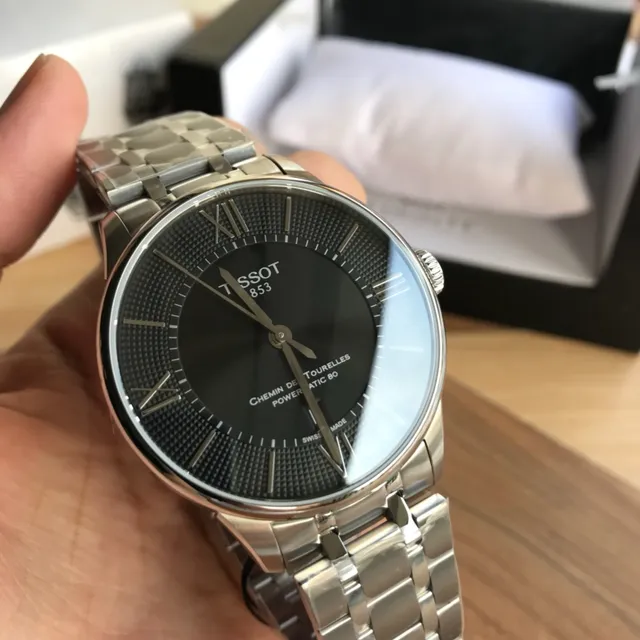 Tissot Chemin Des Tourelles Powermatic 80 Relógio mecânico de mostrador preto 6