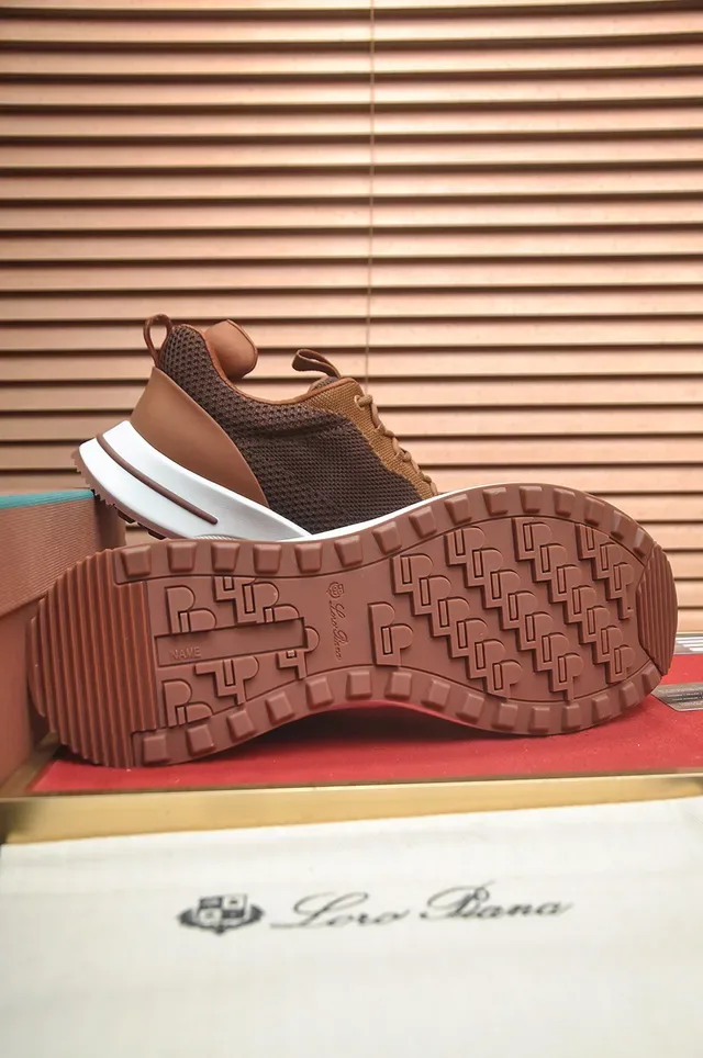Two-Tone Brown Knit Mesh Lifestyle Sneaker 3