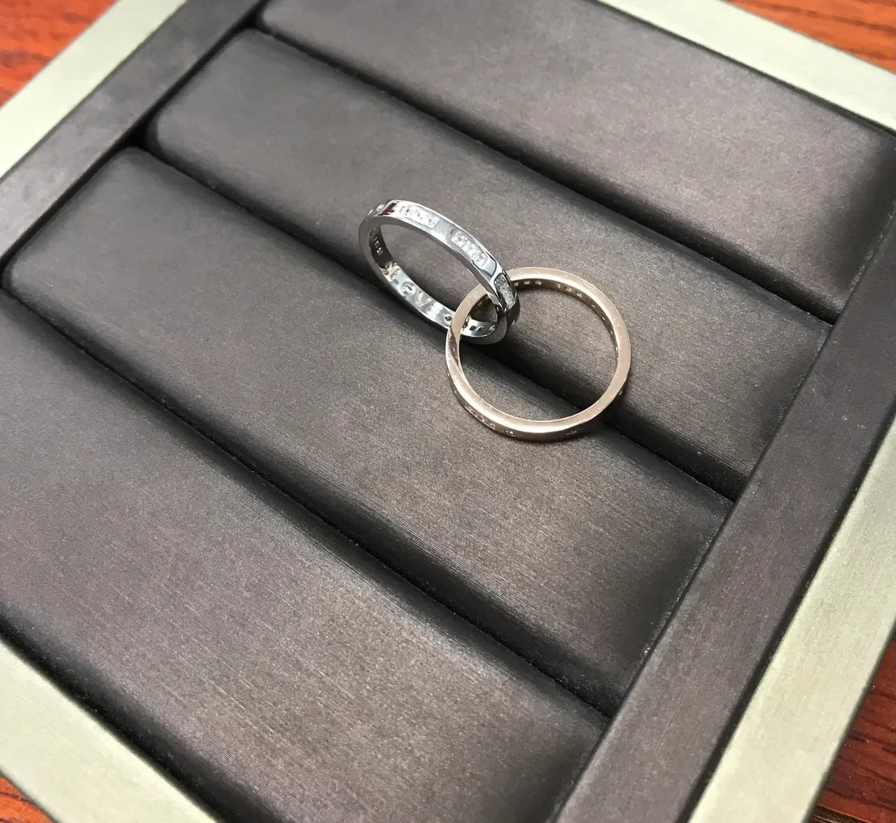 Two-Tone Pavé-Set Stackable Band Rings 4