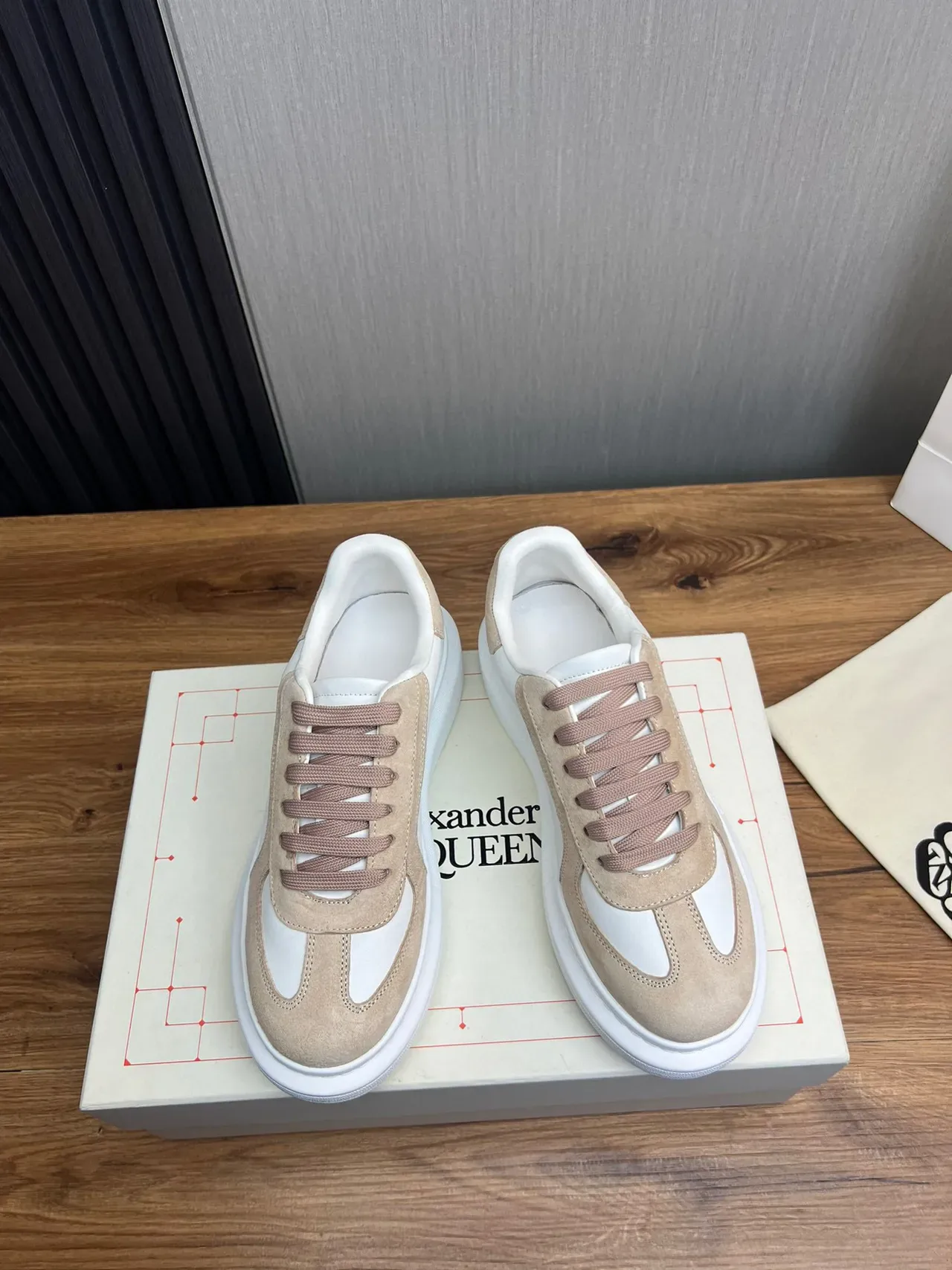 Two-Tone Suede and Leather Platform Lifestyle Sneakers 9